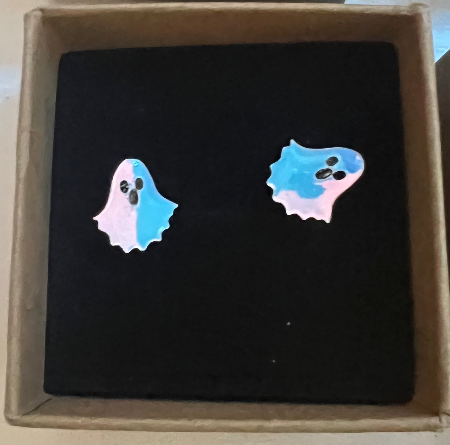 Holographic Ghost Earrings