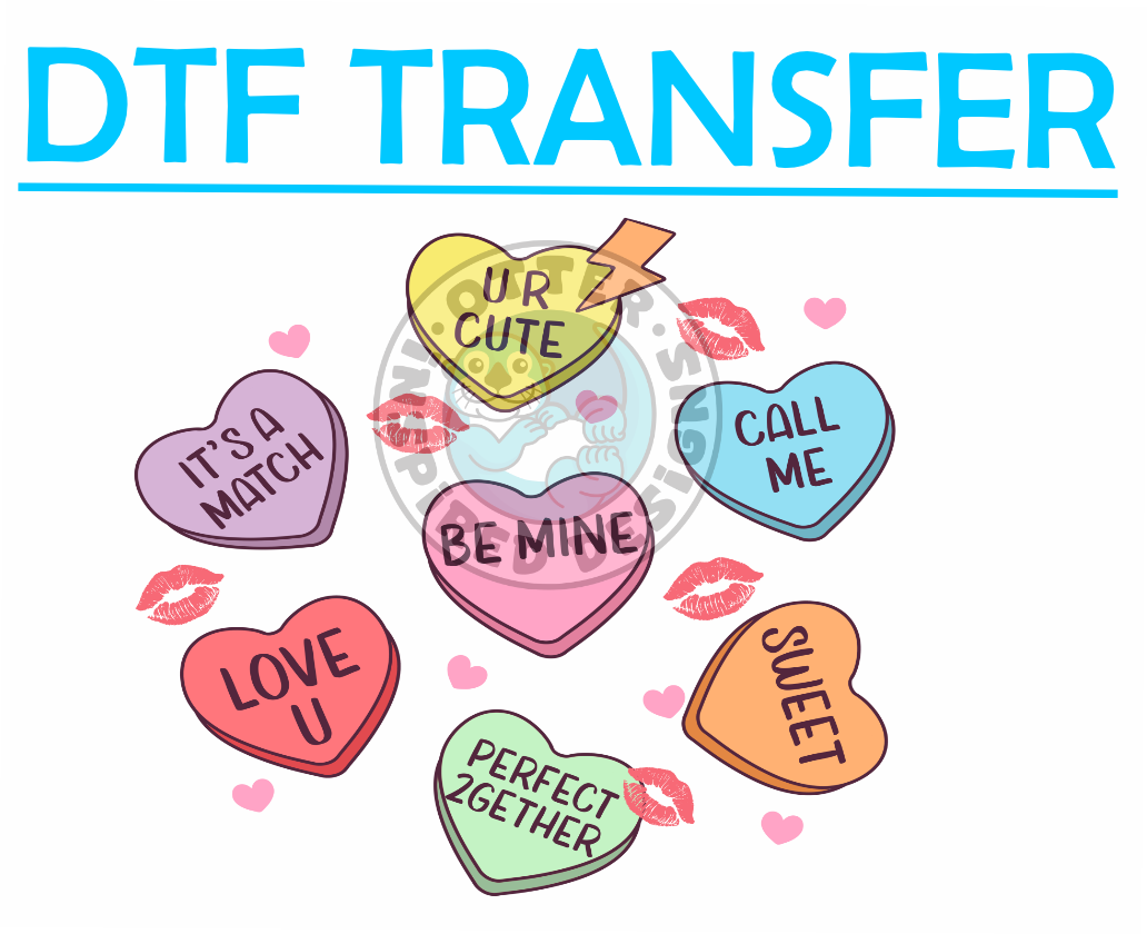 Valentines CANDY HEARTS-High Quality Print