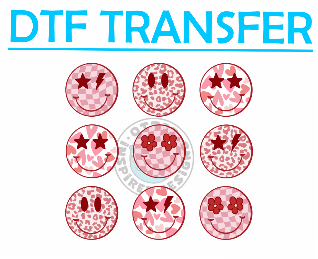 Valentines Smiley Faces -High Quality Print