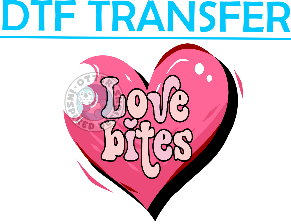 Valentines LOVE BITES HEART -High Quality Print