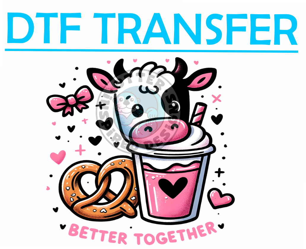 Valentines COW, DRINK, PREZTEL -High Quality Print