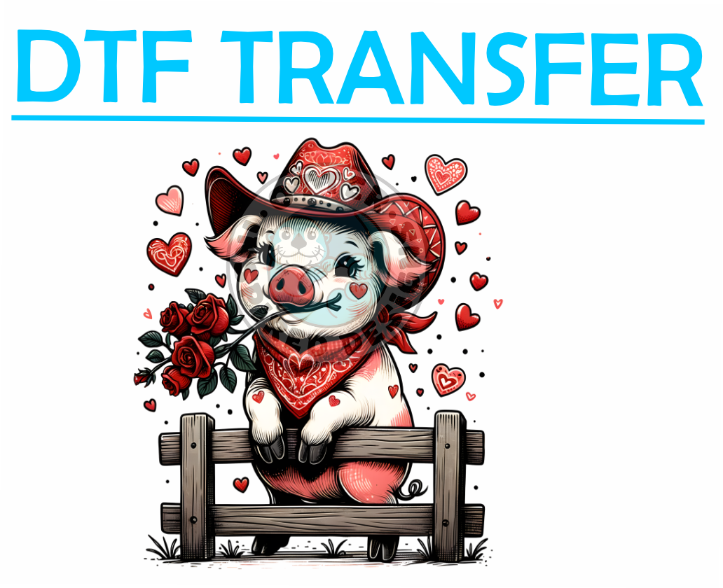 Valentines CUTE PIG-High Quality Print