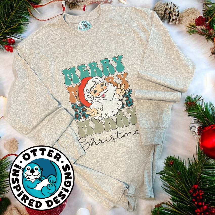 Merry Merry Merry Santa Long Sleeve