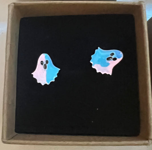 Holographic Ghost Earrings