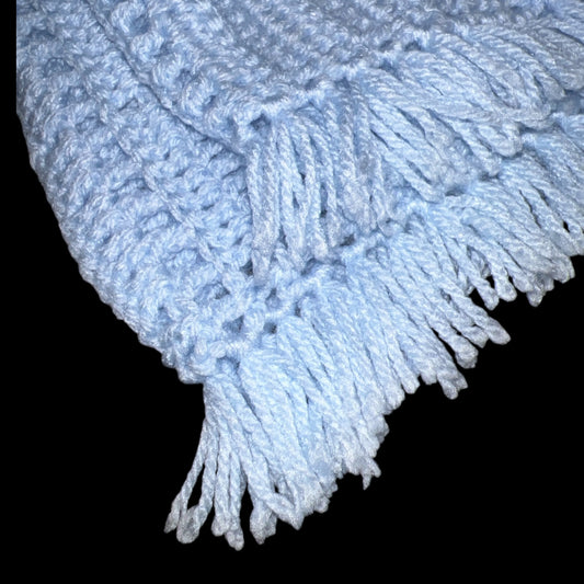 Sky Blue Crochet Blanket