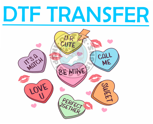 Valentines CANDY HEARTS-High Quality Print