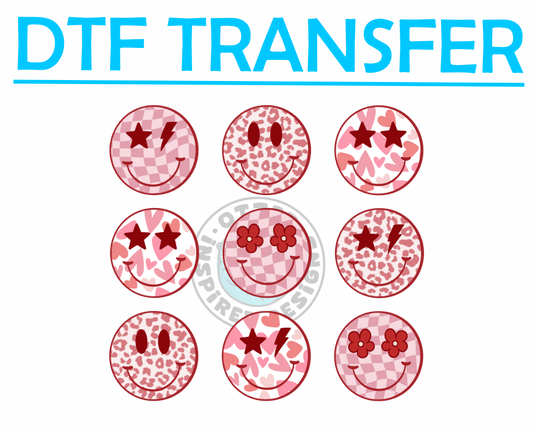 Valentines Smiley Faces  -High Quality Print