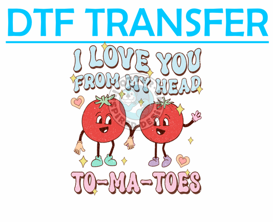 Valentines I Love You Tomatoes -High Quality Print