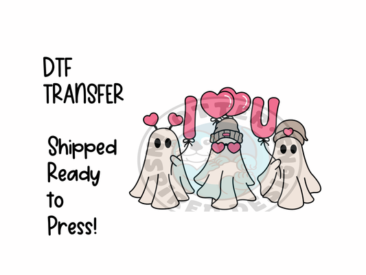 Valentines I LOVE YOU GHOST -High Quality Print