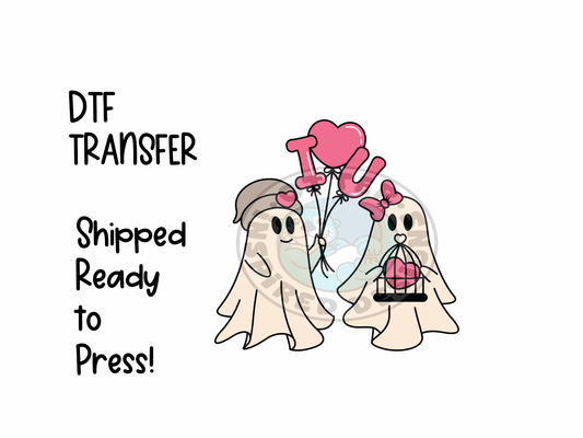 Valentines I LOVE YOU GHOST WITH HEART -High Quality Print