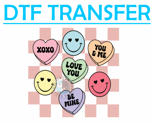 Valentines Candy Hearts -High Quality Print