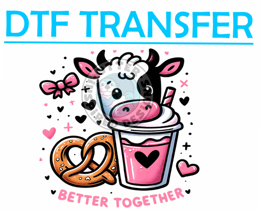 Valentines COW, DRINK, PREZTEL -High Quality Print
