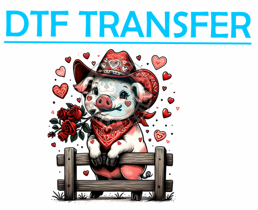 Valentines CUTE PIG-High Quality Print