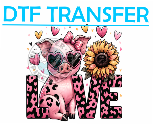 Valentines LOVE CUTE PIG -High Quality Print