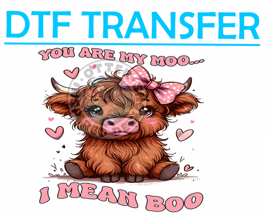 Valentines YOU ARE MY MOO-High Quality Print